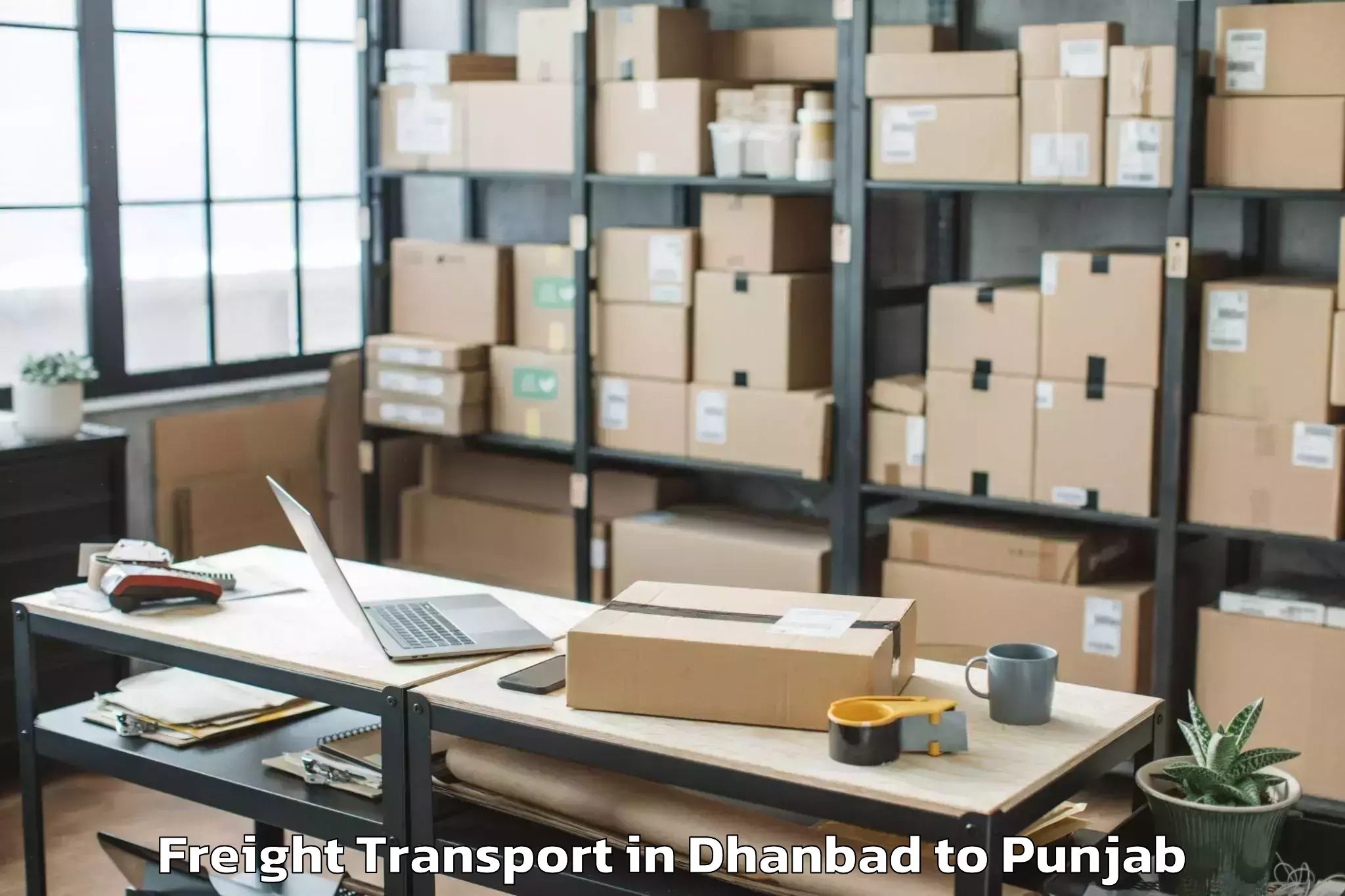 Top Dhanbad to Tapa Freight Transport Available